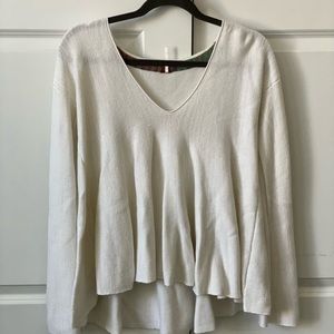 Free people white sweater
